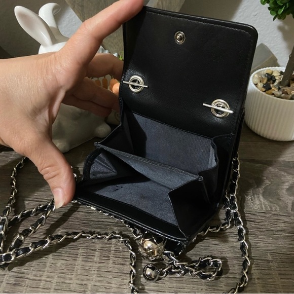 💣⛓️ Chanel Mini Pearl Crush Wallet on Chain Adjustable Waist Bag to Crossbody - Picture 9 of 13